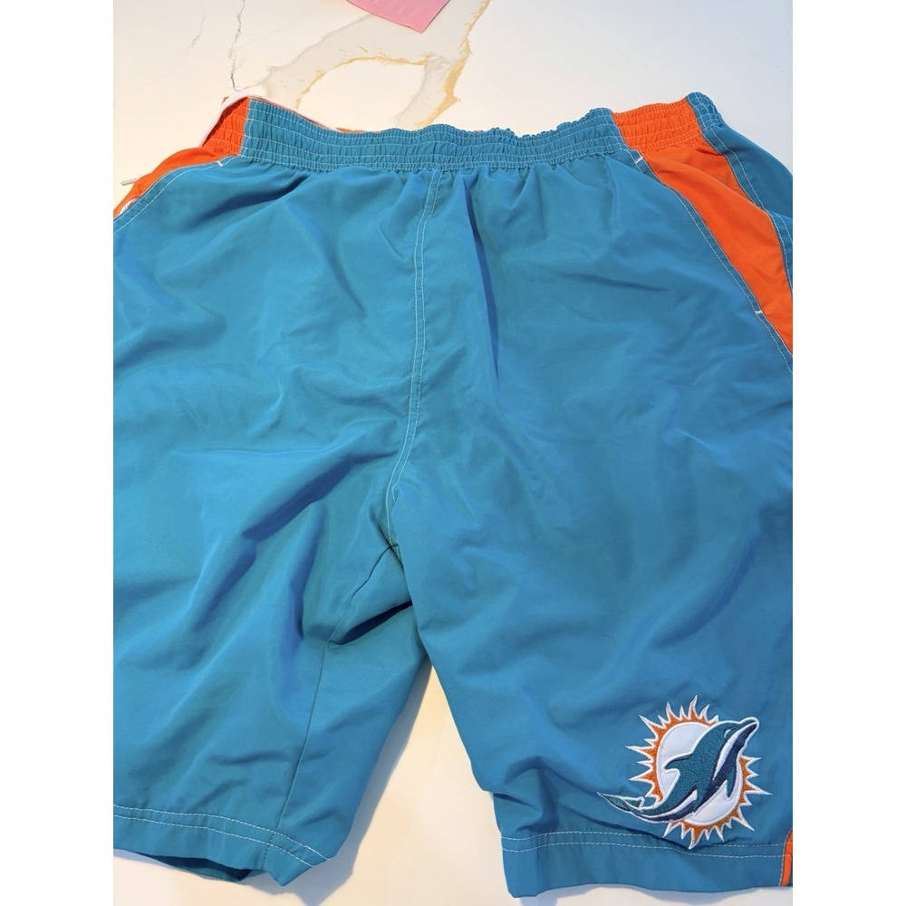 Miami Dolphins Board Shorts XXL Swim Trunk NFL Team Apparel Aqua Orange Mens
